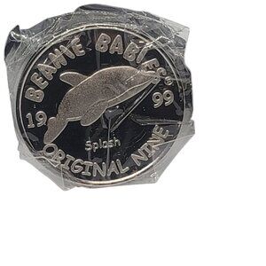 Beanie Babies Official Club 1999 Splash Dolphin Original Nine Collectible Coin